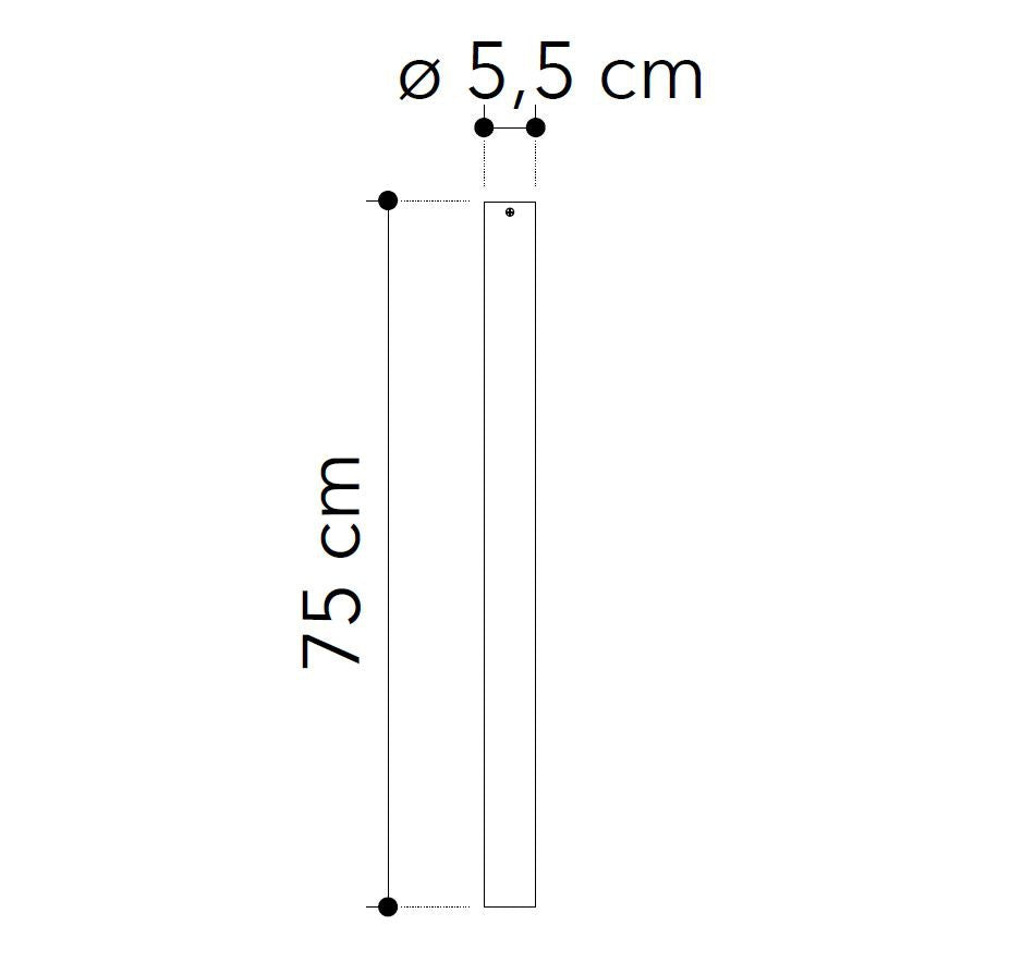 Plafoniera cilindro 1XGU10 non incl. 75 cm bianco-nero-oro-cromo-corten FLUKE-PL75 Plafoniera cilindro 1XGU10 non incl. 75 cm bianco-nero-oro-cromo-corten FLUKE-PL75